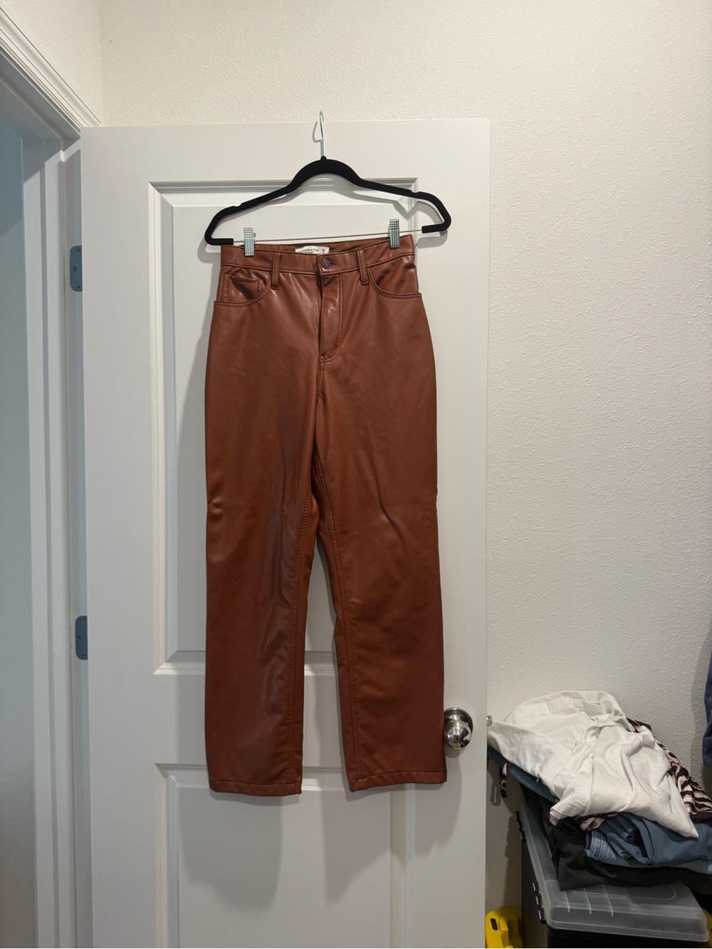 Abercrombie & Fitch Brown High-Rise Straight Pants - Short, Curve Love